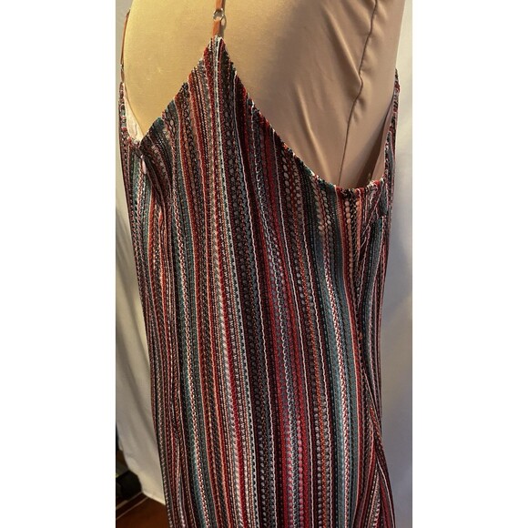 Sam Edelman Dress Stripe Crochet Maxi Summer  Size 14 - Picture 7 of 8